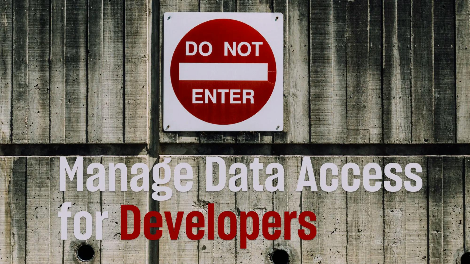 How to Manage Data Access for Developers