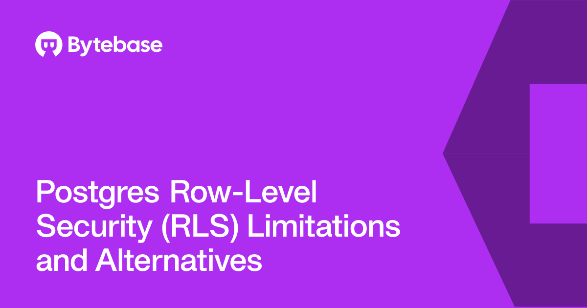Postgres Row-Level Security (RLS) Limitations and Alternatives | Bytebase